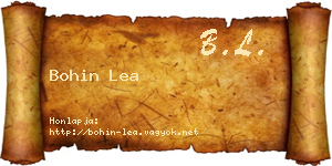 Bohin Lea névjegykártya